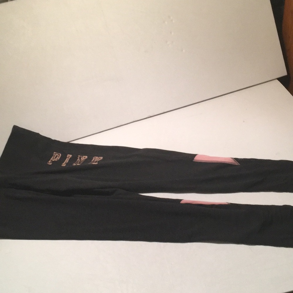 Vs pink bling flat band leggings size large